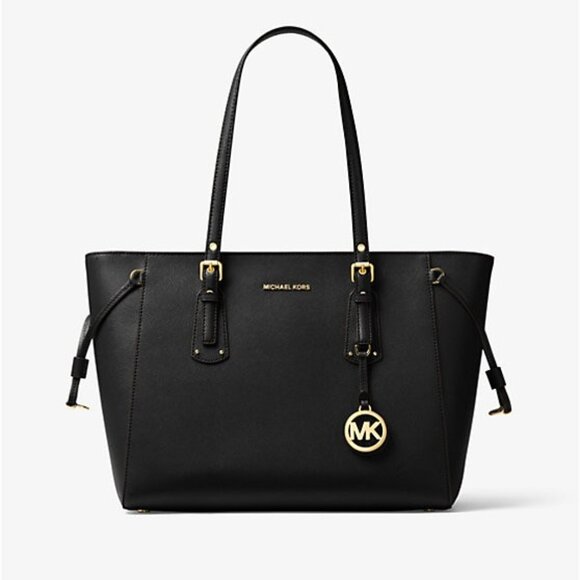 Like New Michael Kors Voyager Black Tote Bag - Picture 1 of 11